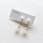 天然石：stone×wood earring