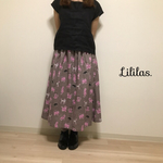わんちゃんたくさん 可愛いギャザースカート