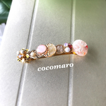pink flower バレッタ