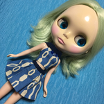 ブライス、リカちゃん用アウトフィット、セパレートタイプ、ブルー