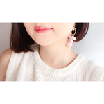 パステル brilliant タッセル ピアス（ピンク）