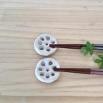 レンコン箸置き ホワイト