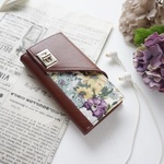 ボタニカル◆Galaxy/アクオス/xperiaXZs/xperiaZ5/xperiaZ4/xperiaZ3/xperiaX/xperiaZ5compact◆【紫薔薇】手帳型スマホケース