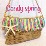 麻バッグ＊Candy spring shoulder