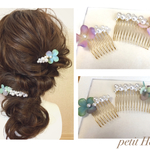 【再販】♡フラワーパールヘアコーム♡4 color