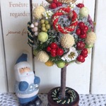 ミニトピアリーのクリスマス2014（足元リボン）