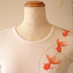 毎日金魚生活  手描きTシャツ