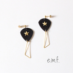 ゆれるトライアングル×ミニピックピアス・イヤリング