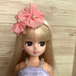 リカちゃんサーモンピンクカチューシャ