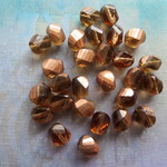 *♥Czech Special cut Beads Smoky Topaz Capri Gold 8mm♥* 