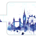 新品送料無料iPhoneケース 手帳型 絵画風都市 ロンドン London