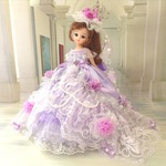 リカちゃん お姫様エレガントドレス 一点物☆パープル