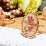 ドライフラワーring:ピンク:送料無料