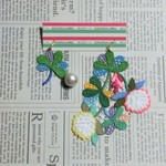シロツメ草レースピアス