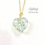 Deep of lovers　シーグラスのハート＊ネックレス