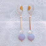 押し花レジン 大ぶりイヤリング