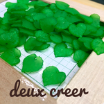 ［再販］ 16mm★リーフ　アクリルビーズ　～グリーン