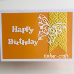 お花と蝶々の誕生日カード OR