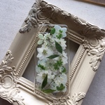 ナチュラルな押し花スマホケース　　iPhone7/6/6s用  