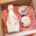 再販×3【セット】ラスト1セット！ギフト 酒器＊徳利&お猪口三点セット 華やかふんわり 