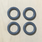 VINTAGE GREY ACRYLIC ROUND RING BEADS