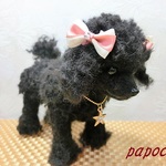 ブラックプードルチャーム付き(立ち)