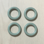 VINTAGE ALOE GREEN ACRYLIC ROUND RING BEADS ＊6196＊