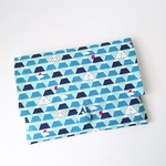 うさぎとしろくまと富士山の御朱印帳ケース（ブルー）　御朱印帳入れ