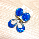 しずくイヤリング アクアブルー C
