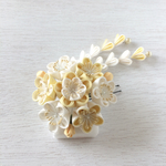 つまみ細工　華かんざし(黄梅）