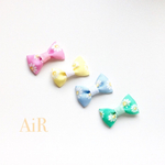 2コセット♡カラフルマーガレットリボンのシリコンヘアゴムセット for KIDS&BABY
