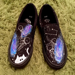 スワロフスキー宇宙海月&猫と星座のスリッポン