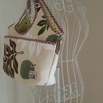売りつくしSALE！！レジャー トートバッグ (M) 茶緑×クローバー