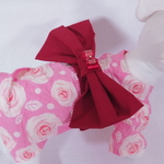 浴衣 女の子 Ｓサイズ 薔薇 わんこ服 ドッグウェア 【試作品】小型犬