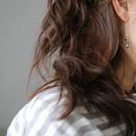 ピアス　＜Crystal Rose Patina＞