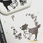 ボーダーコリーのワンポイントはんこ