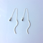 silver925  ｀なみなみシンプル　×　Swing ‘ 　アメリカンピアス