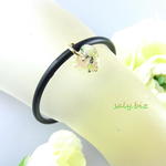 saly☆スワロフスキー大きめハートのシリコンヘアゴム