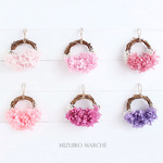 『 aya0916mさま オーダー分 』紫陽花*とかすみ草の小さな小さなナチュラルミニリース　natural mini wreath