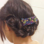 ★再販×6★カラフルビビッドのバレッタ★Navy