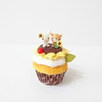 ミニひまわりのカップケーキ(くま&うさぎ)