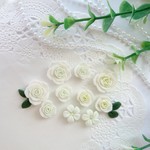 【薔薇パーツ＊《ナチュラルホワイト》】