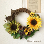 ひまわりのリース🌻アーティフィシャルフラワー