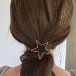 ✴︎ついに再販スタート✴︎ モノトーン　スターヘアゴム✴︎　ブラック