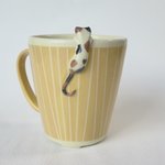 三毛猫は見た！カナリアイエローコーヒーカップ！