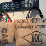 S様ご予約PAPUA NEW GUINEA英字＆数字 Geometric pattern トートコーヒー豆麻袋