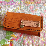＊sale＊ヌメ革ダコタレザーコンパクトコインケース キャメル