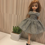 リカちゃん 胸元ビッグリボンワンピ