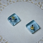 ガラスタイルピアス&イヤリング(浜辺)