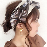 [再販] アシンメトリーフラワーピアス＊チタンポスト
